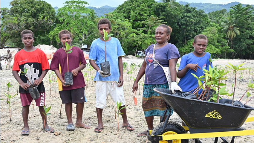 From Seedlings to Seawalls: Communities Strengthen Malu’u Market Coastline