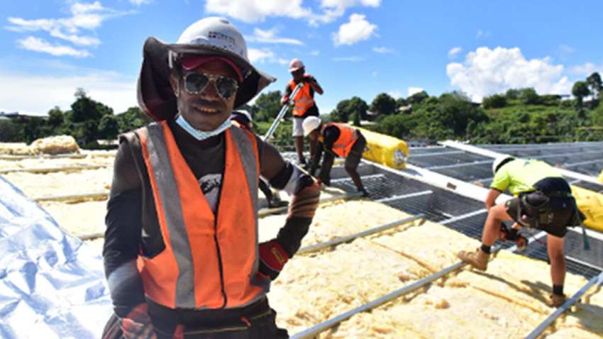 Naha Health Centre reaches Halfway Milestone with Roofing installed